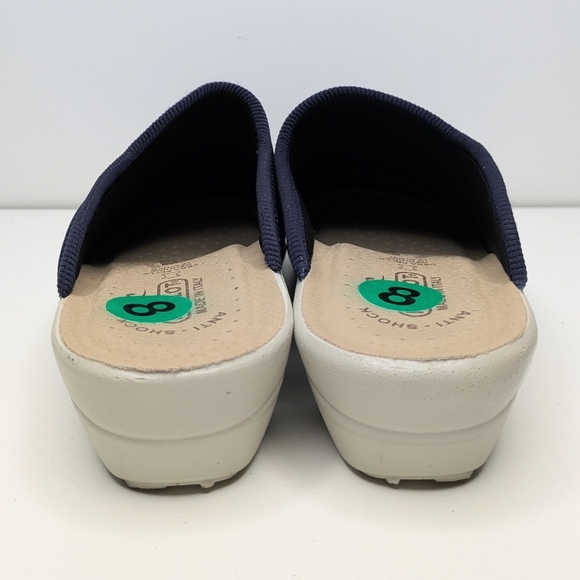 Fly Flot Blue Mesh Slides Clogs Mules Women's Size 8 - Picture 6 of 7